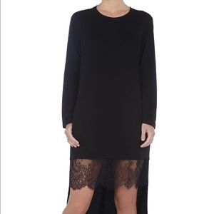 BCBG Braidley Knit Lace Trim Dress